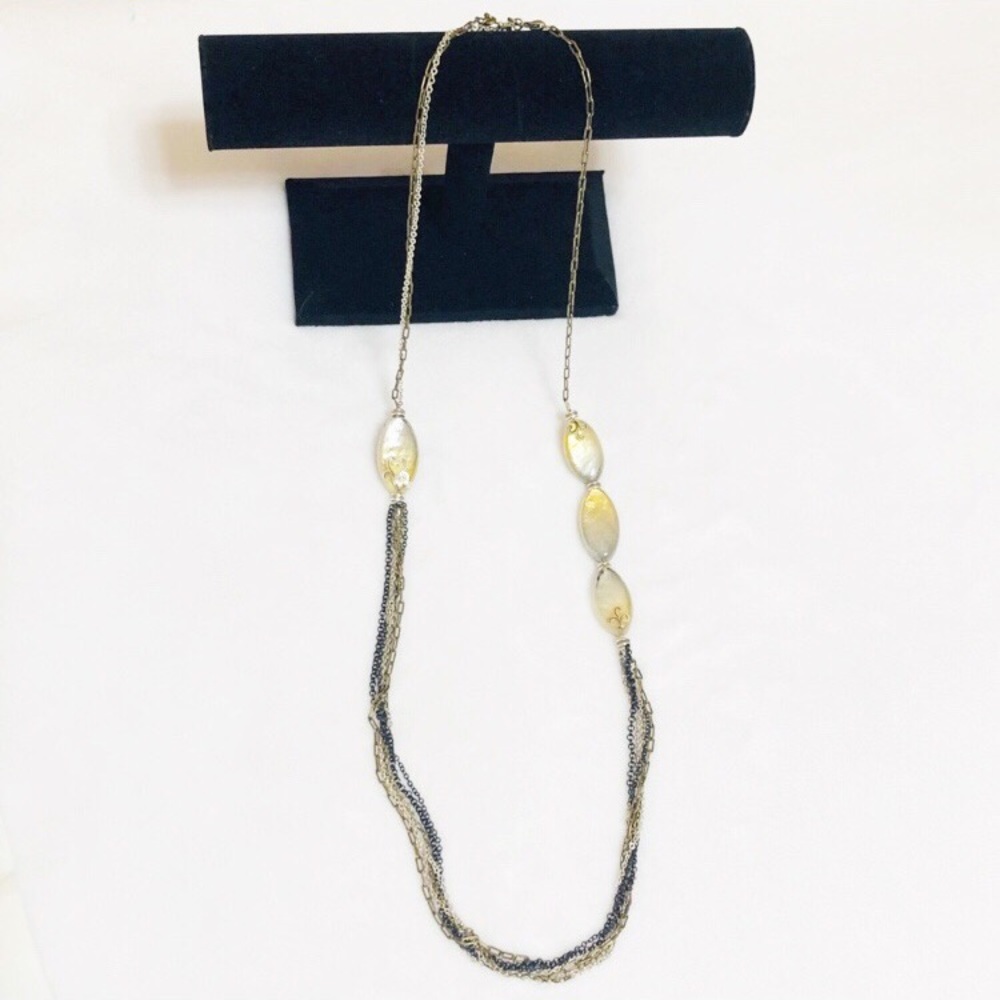 Brighton Long Necklace in the Shell Shimmer Design